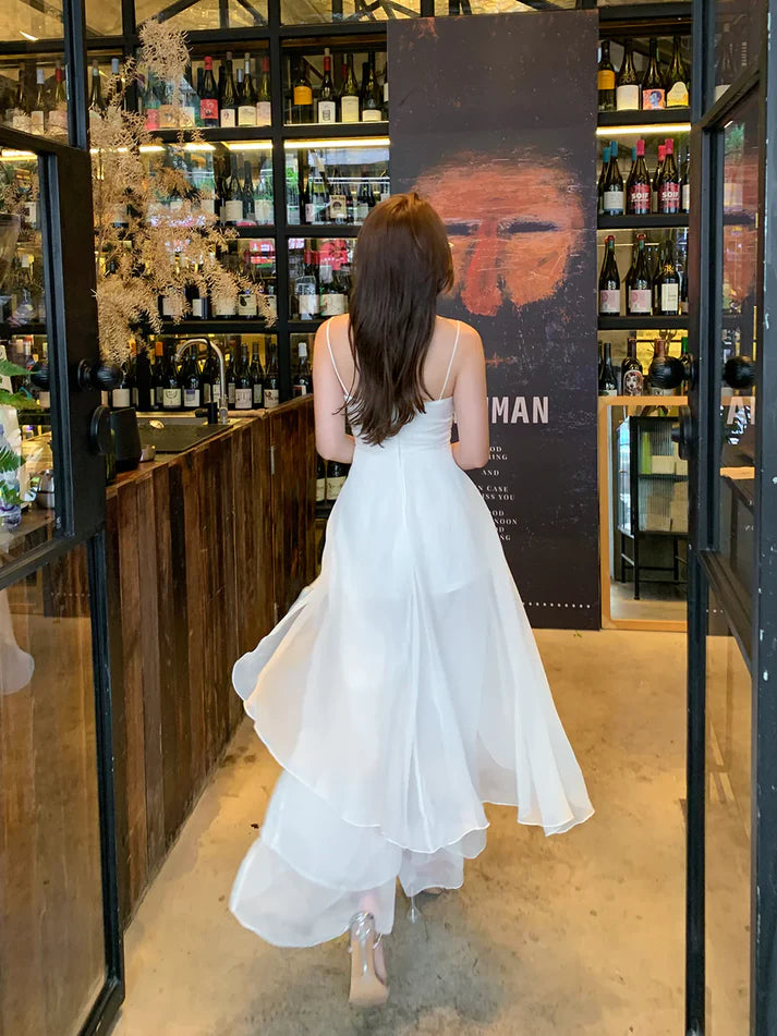 Luolandi Spaghetti Straps A-Line Long Prom Dress Charming Party Dress Evening Dress