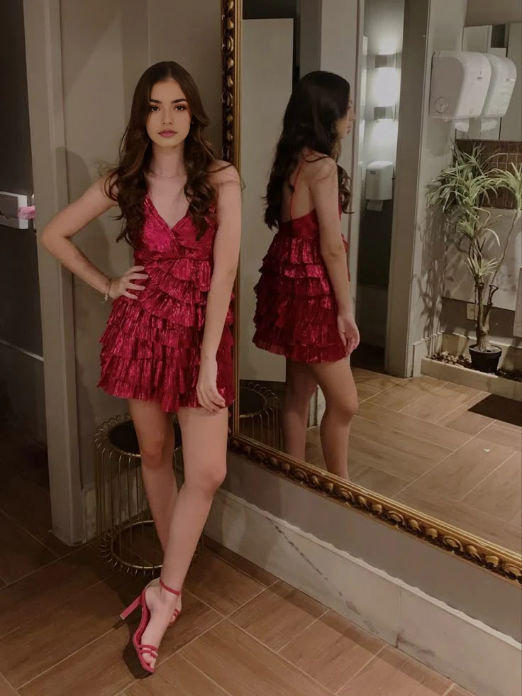 Luolandi Chic A Line Short Prom Dress Charming Homecoming Dress Lovely Graduation Dress Birthday Party Dress