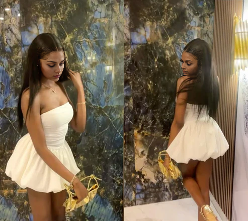 Luolandi Sweetheart A Line Strapless Short Prom Dress Charming Homecoming Dress Lovely Graduation Dress Simple Birthday Party Dress