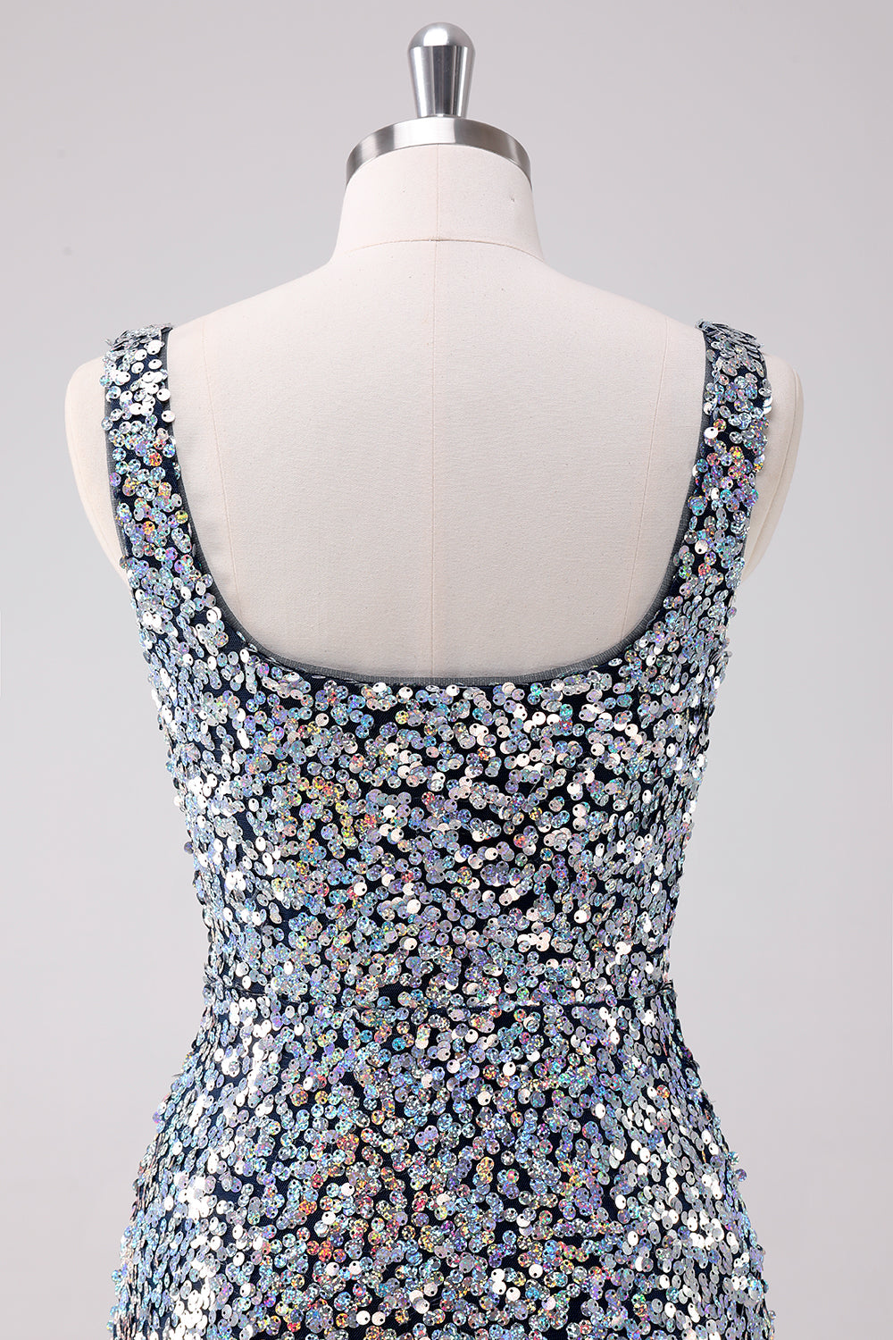 Luolandi Modern Sequins Square Neck Tight Homecoming Dress Sparkly Party Dress