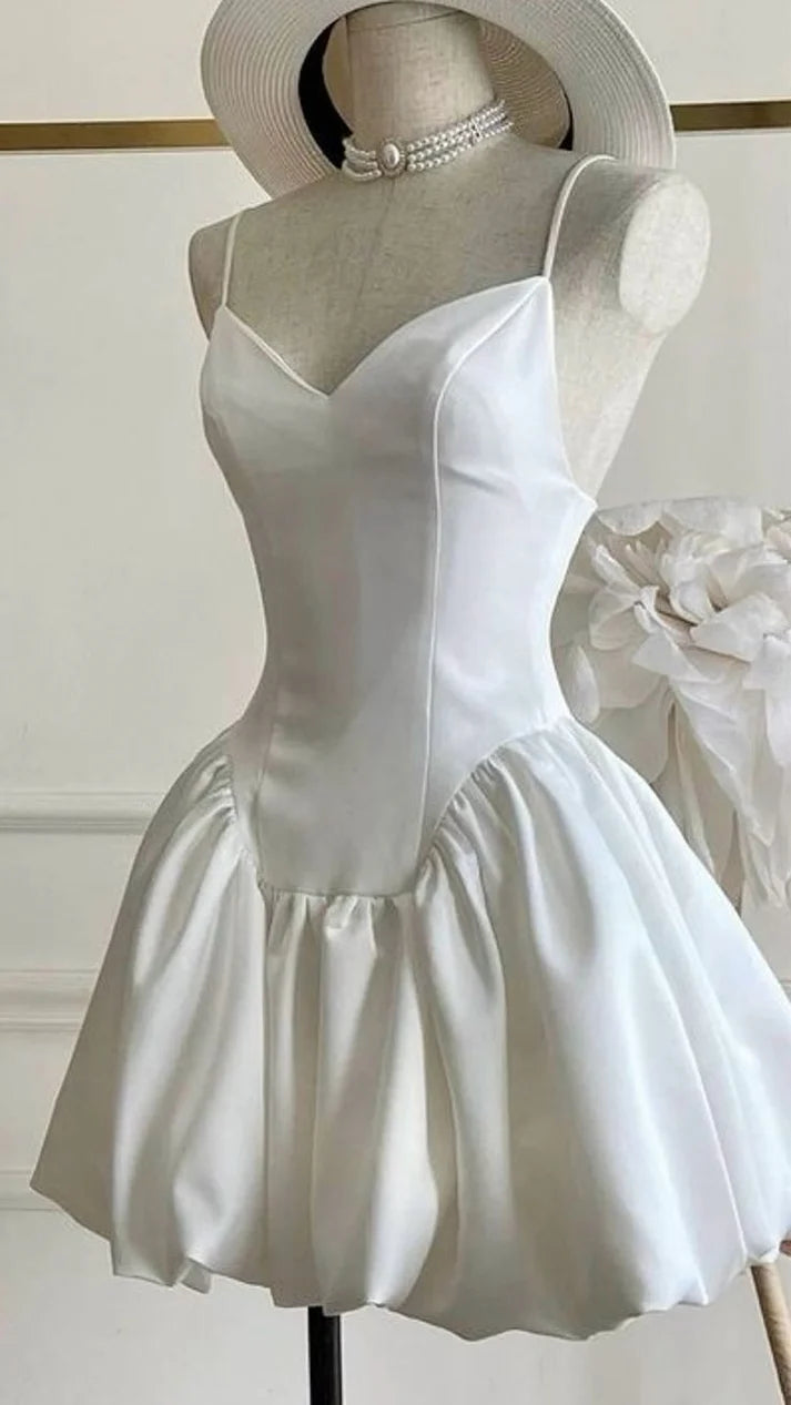 Luolandi Simple A line Short Prom Dress Charming Homecoming Dress Cute Graduation Dress Simple Birthday Party Dress