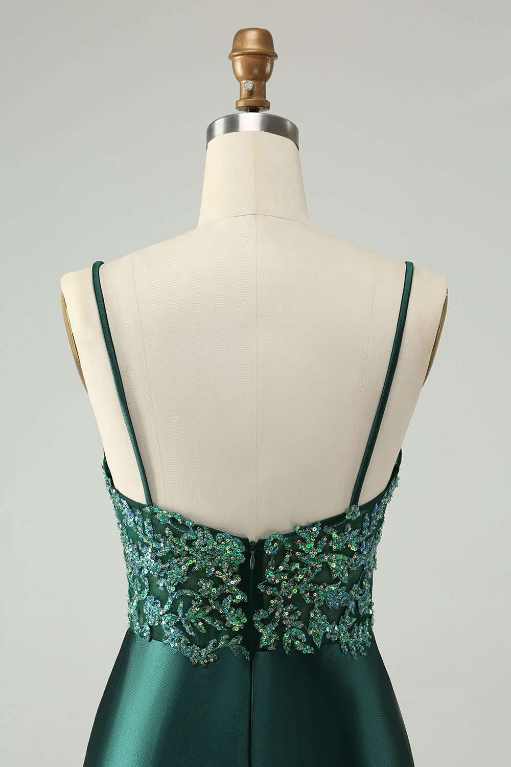 Luolandi Charming Sheath Spaghetti Straps Homecoming Dress with Appliques Short Prom Dress Party Dress