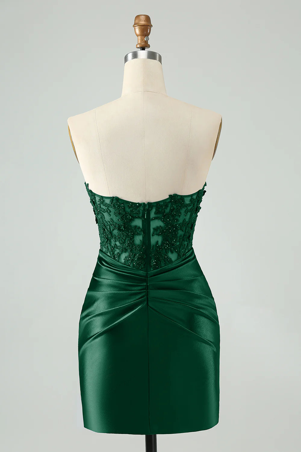 Luolandi Strapless Navy Lace Hollow Out Tight Homecoming Dress Sexy Party Dress