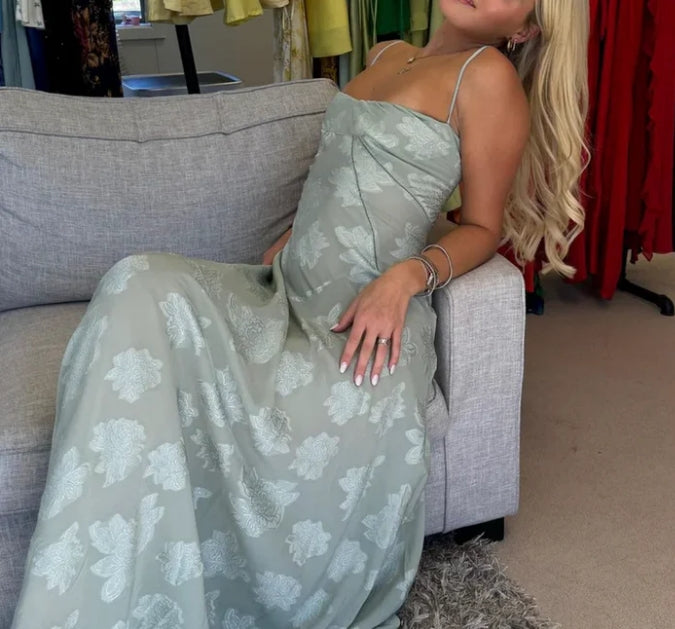 Luolandi Lilac Spaghetti Straps Elegant Long Party Dress Charming Evening Dress Formal Dress