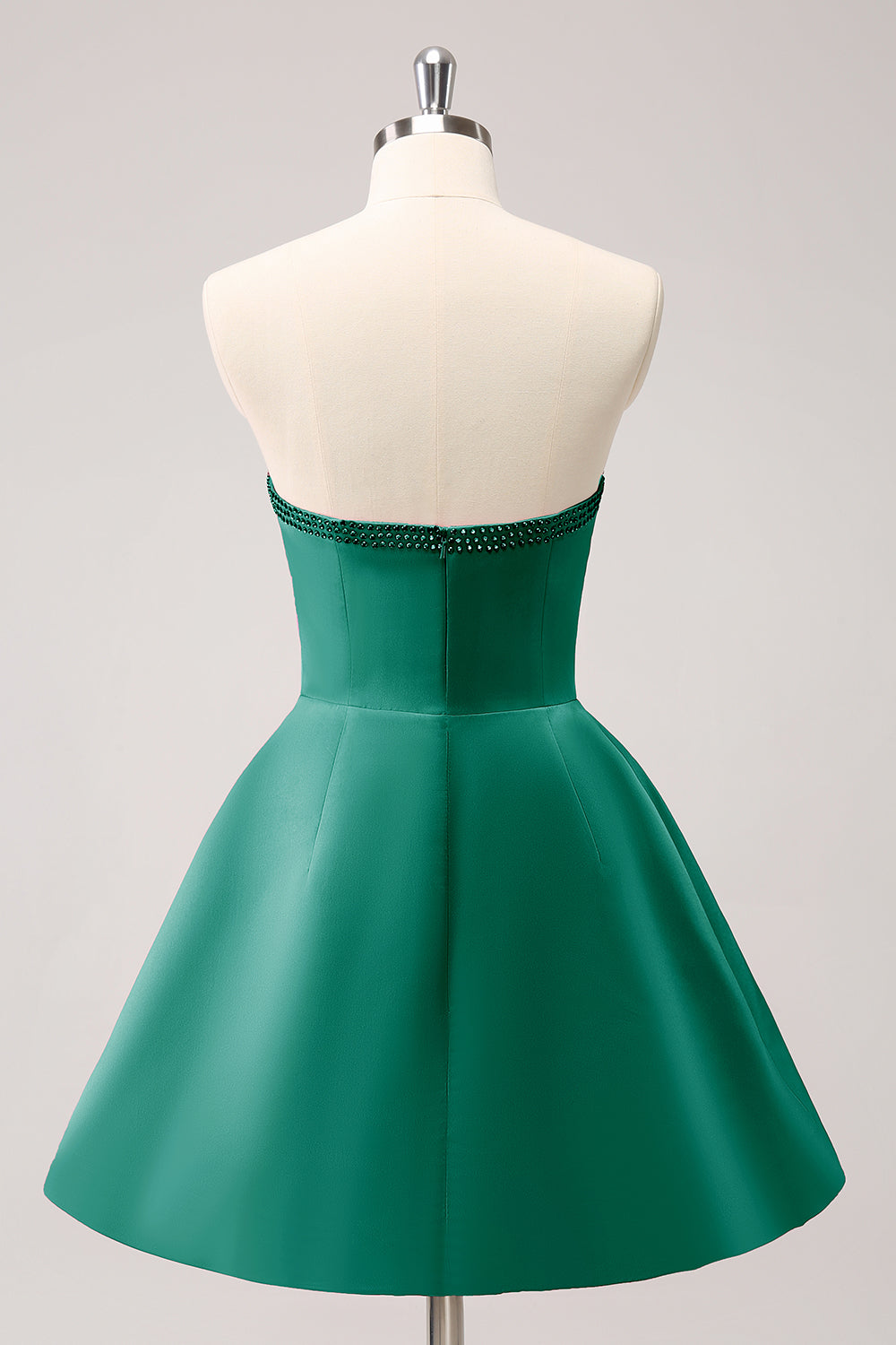 Luolandi Sparkly Fuchsia A Line Beaded Strapless Homecoming Dress With Bows Party Dress