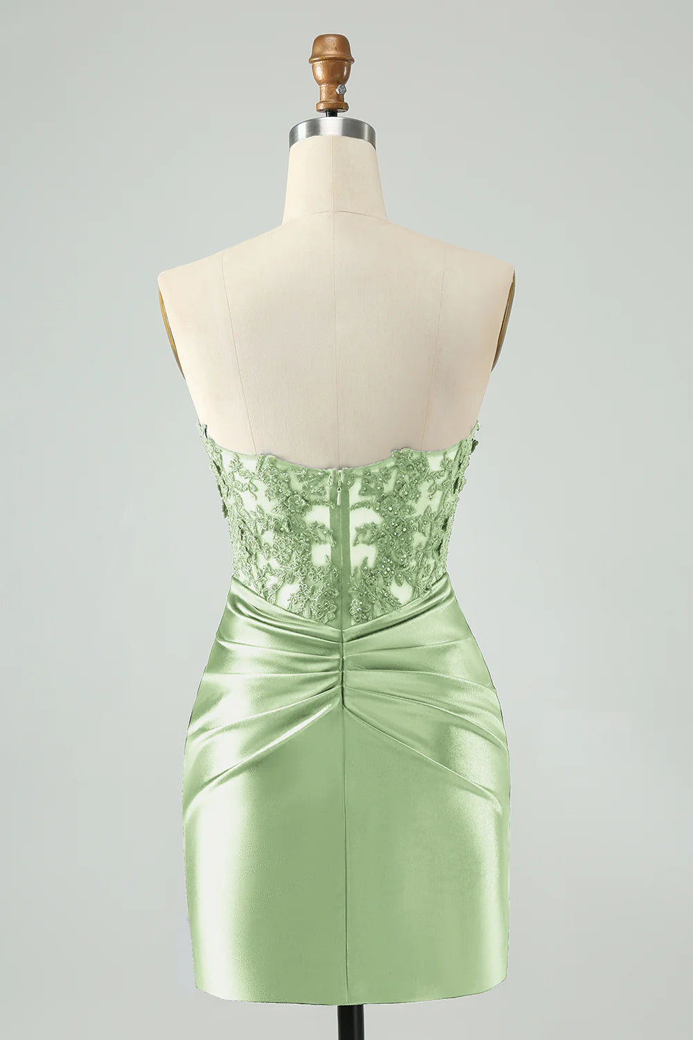 Luolandi Strapless Navy Lace Hollow Out Tight Homecoming Dress Sexy Party Dress