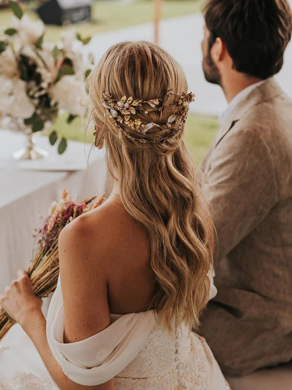 Luolandi Delicate Sweetheart Neckline A-line Wedding Dresses With Beaded Appliques Off Shoulder Elegant