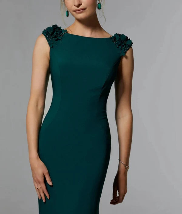 Luolandi Column Sheath Sleeveless Mother of the Bride Dress Evening Dresses Wedding Guest Party Dresses Floor Length