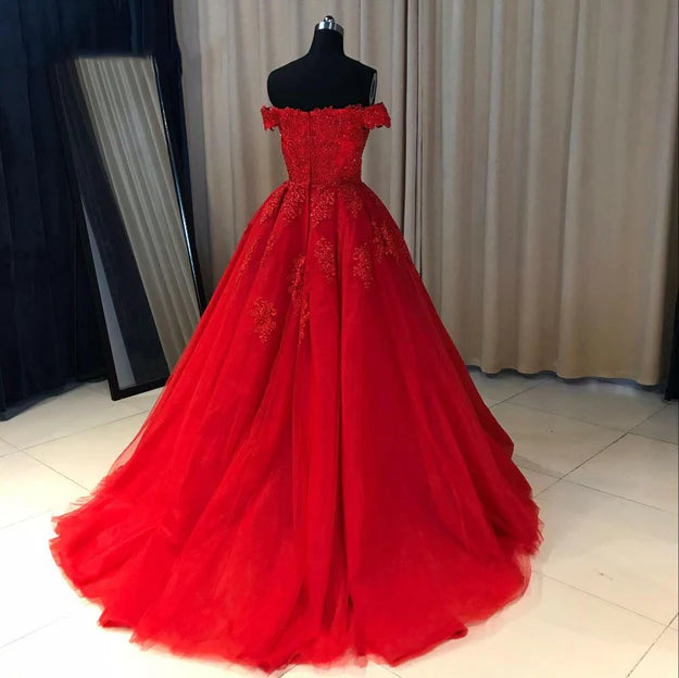 Luolandi A Line Off Shoulder Gorgeous Prom Dress Lovely Formal Gowns Party Dresses Elegant