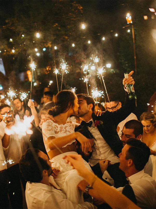 Luolandi Gorgeous 2 Pieces Lace Wedding Dresses Mermaid/Trumpet Gowns Off Shoulder