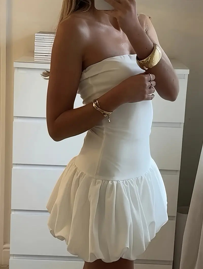 Luolandi A Line Solid Color Sexy Short Women's Charming Party Dress Homecoming Dress