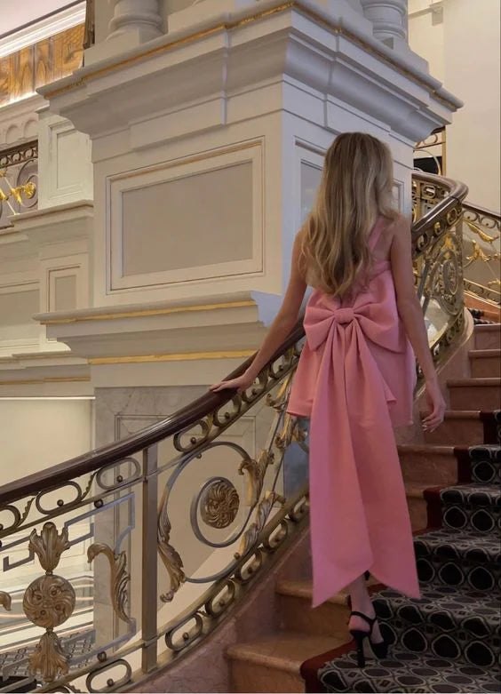 Luolandi Dress Pink Homecoming Dress Short Cocktail Dress Formal Party Gowns With Bowknot