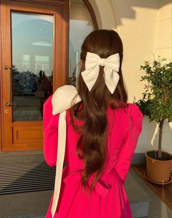 Luolandi Dress A Line Long Sleeves Elegant Party Prom Dresses Charming Formal Dress With BowKnot