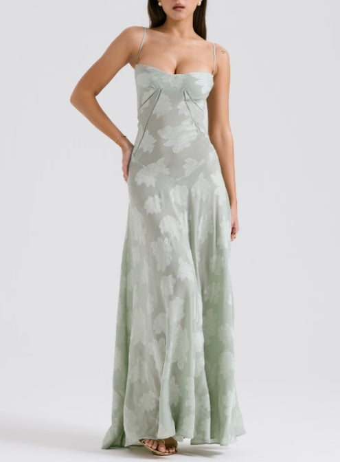 Luolandi Lilac Spaghetti Straps Elegant Long Party Dress Charming Evening Dress Formal Dress