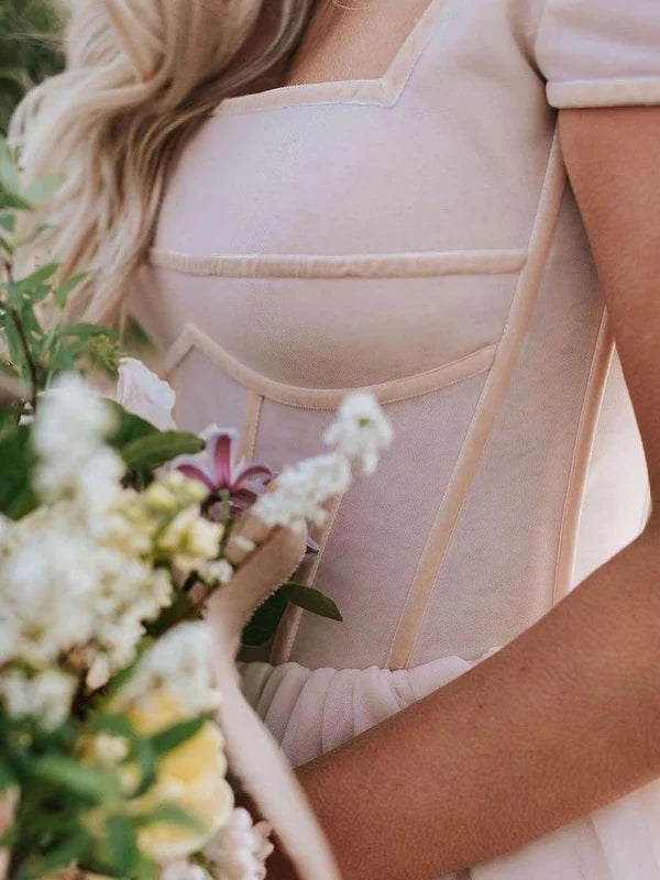 Luolandi Cute Delicate Bouffant Princess Wedding Dresses Simple Bridal Gown