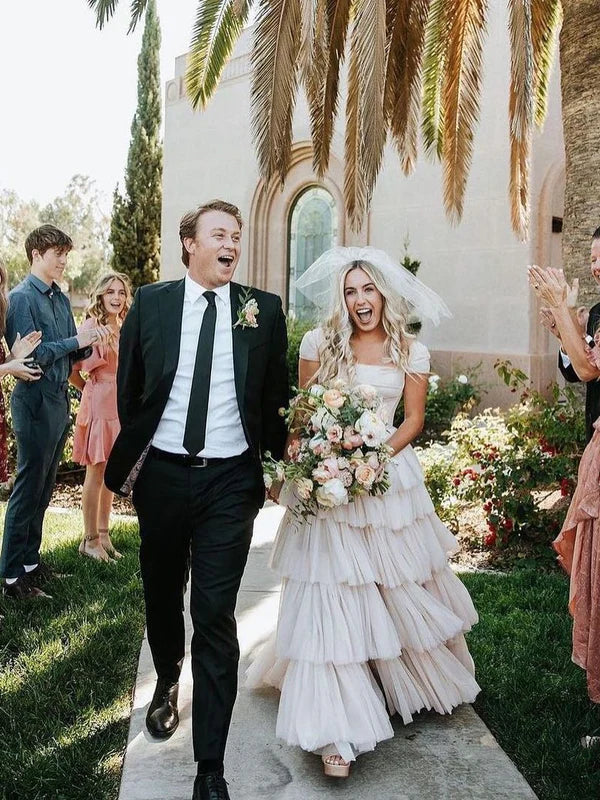 Luolandi Cute Delicate Bouffant Princess Wedding Dresses Simple Bridal Gown