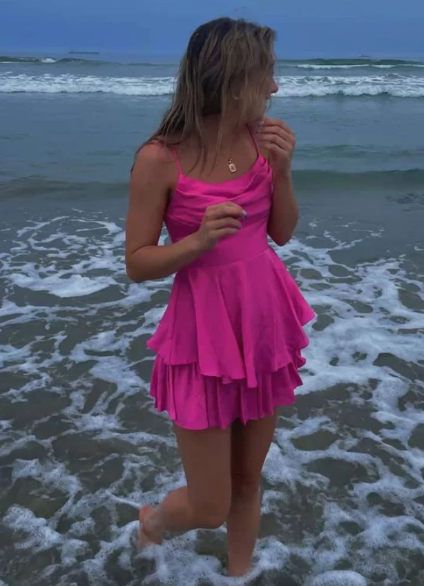 Luolandi Cute Spaghetti Straps Short Prom Dress Charming Homecoming Dress Lovely Graduation Dress Sweetheart Birthday Party Dress