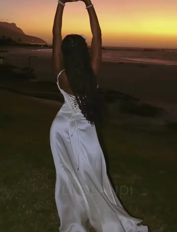 Luolandi Elegant Long Prom Dress Fashion Vacation Dress Charming Evening Party Dress