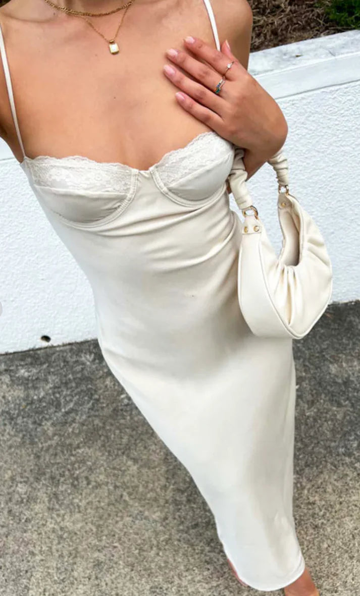 Luolandi Spaghetti Straps Sheath Simple Long Party Dress Charming Formal Dress