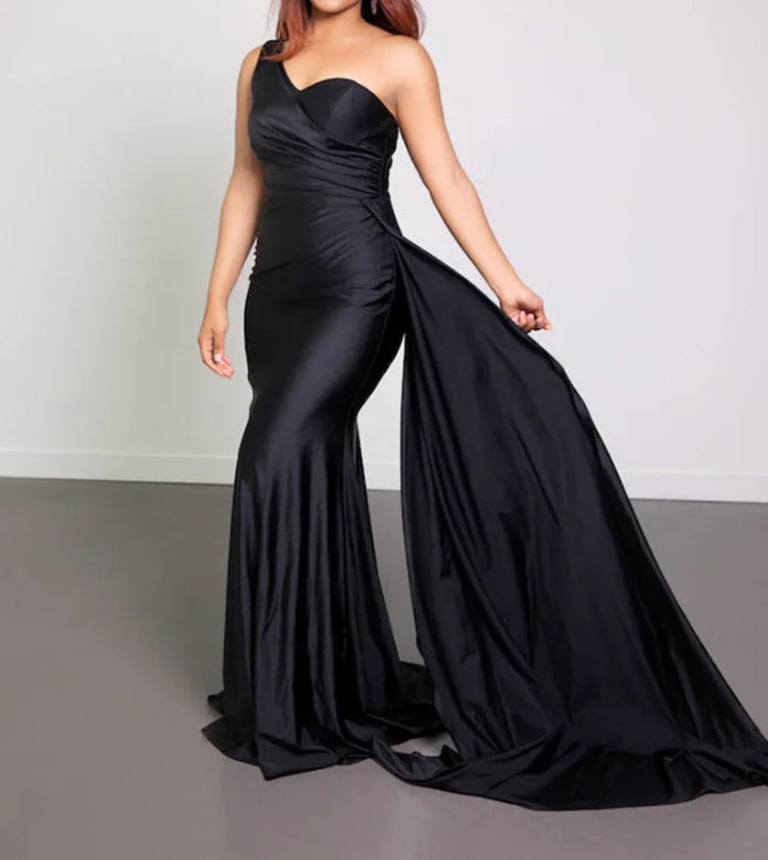 Luolandi Dress Elegant Satin One Shoulder Bridesmaid Dress Charming Evening Party Dress