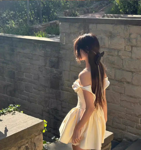 Luolandi Cute A Line Off the Shoulder Short Prom Dress Charming Homecoming Dress Lovely Graduation Dress Sweetheart Simple Birthday Party Dress