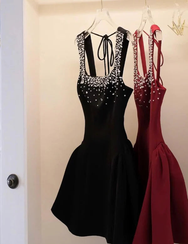 Luolandi Chic A Line Sleeveless Short Prom Dress Charming Homecoming Dress Lovely Graduation Dress Beautiful Birthday Party Dress