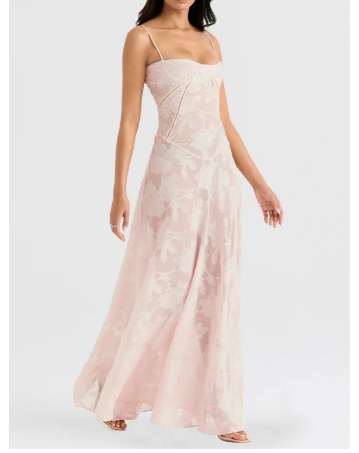 Luolandi Lilac Spaghetti Straps Elegant Long Party Dress Charming Evening Dress Formal Dress