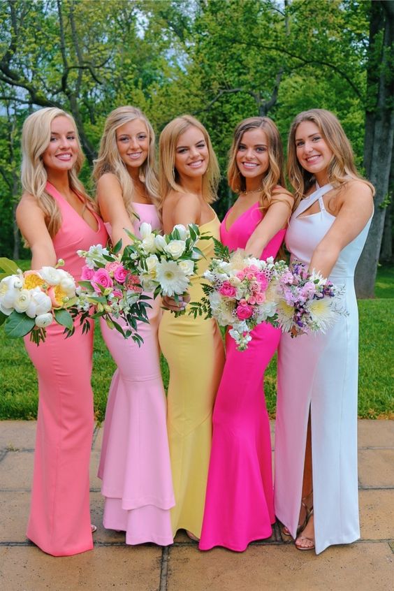 Luolandi Pink Prom Dresses Evening Dress Pretty Formal Dress Charming Party Dress Bridesmaid Dress