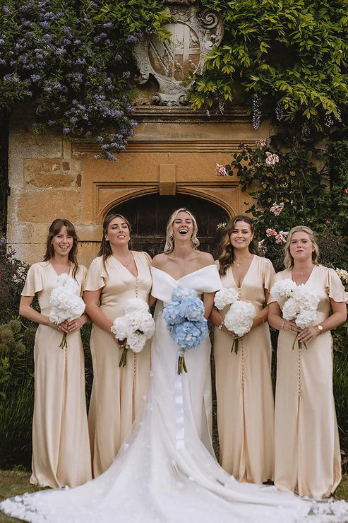 Luolandi Simple Mermaid Off the Shoulder Satin Wedding Dresses Long Sexy