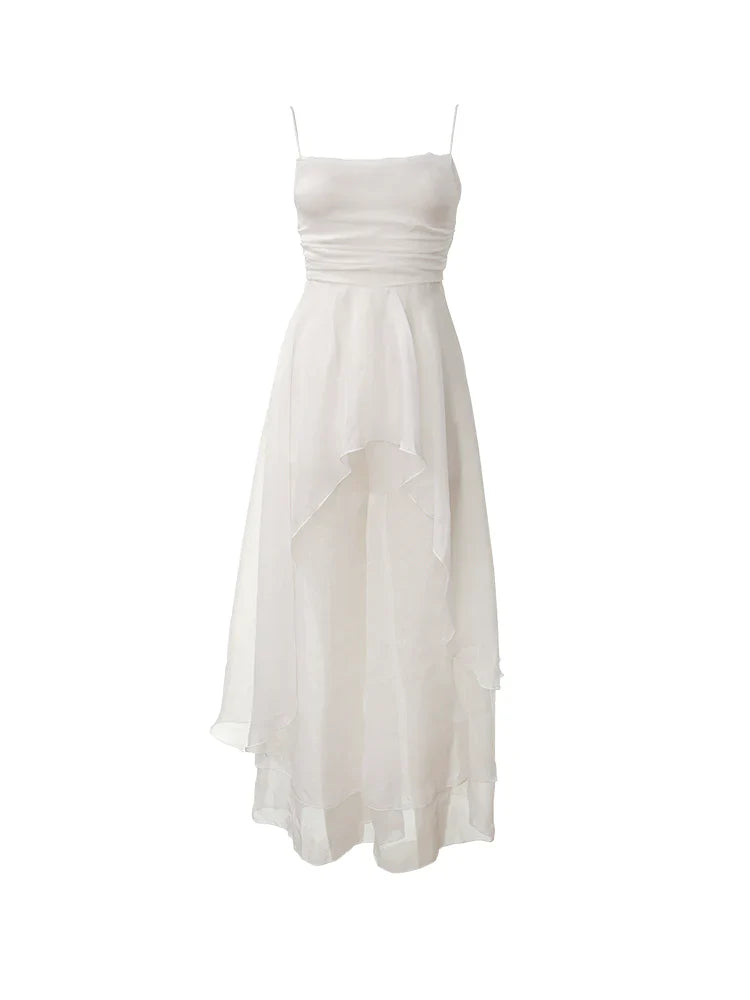 Luolandi Spaghetti Straps A-Line Long Prom Dress Charming Party Dress Evening Dress