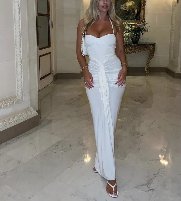 Luolandi Halter Mermaid Ruffle Charming Party Dress Sexy Evening Dress Formal Dress