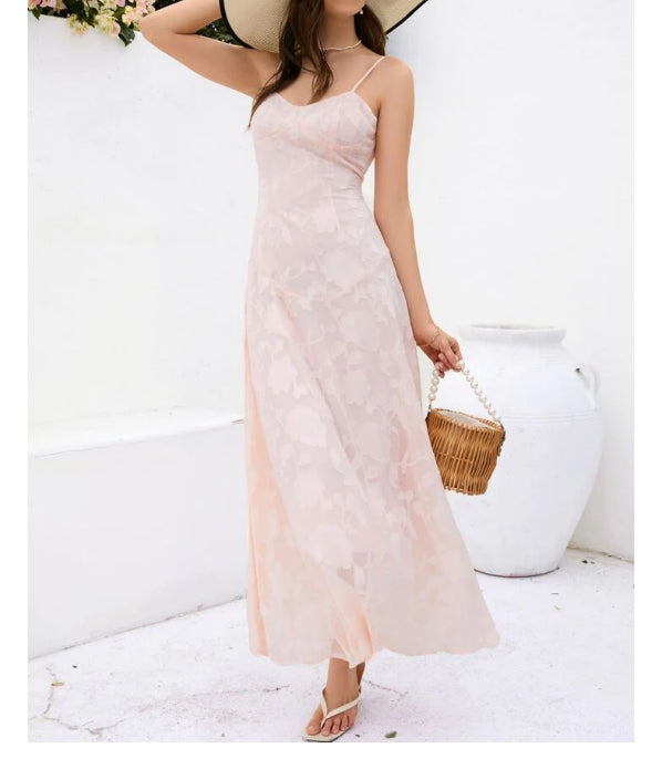 Luolandi Lilac Spaghetti Straps Elegant Long Party Dress Charming Evening Dress Formal Dress