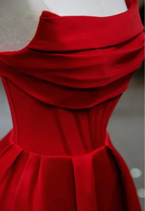 Luolandi Charming Strapless A-Line Long Prom Gown Occasion Dress Elegant Evening Party Dress