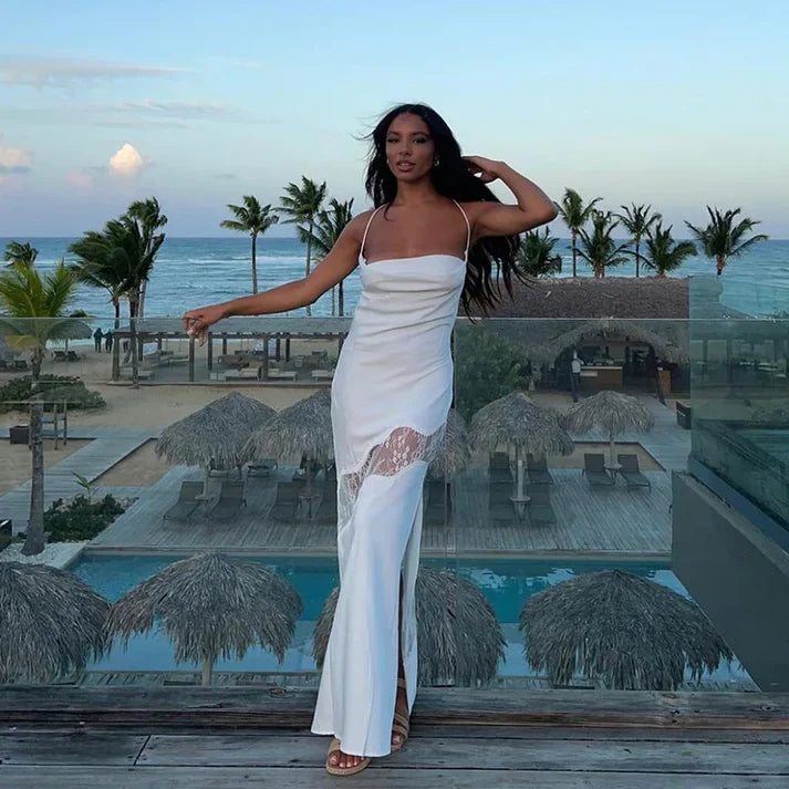 Luolandi Sleeveless Backless Elegant Long Formal Dress Charming Evening Party Dress