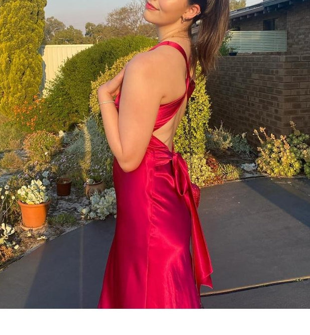 Luolandi Yellow V Neck Backless Elegant Party Dress Wedding Guest Dress Sexy Evening Dress