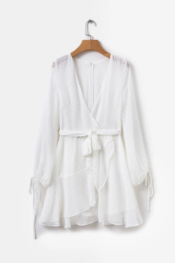 Luolandi Summer Dress Bohemian Mini Beach Dress homecoming dress V-neck Elegant Party Dress