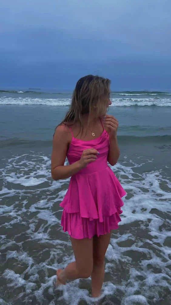 Luolandi Cute Spaghetti Straps Short Prom Dress Charming Homecoming Dress Lovely Graduation Dress Sweetheart Birthday Party Dress