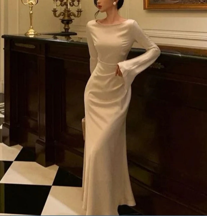 Luolandi Long Sleeves Long Prom Dress Elegant Party Dress Evening Dress Formal Dress