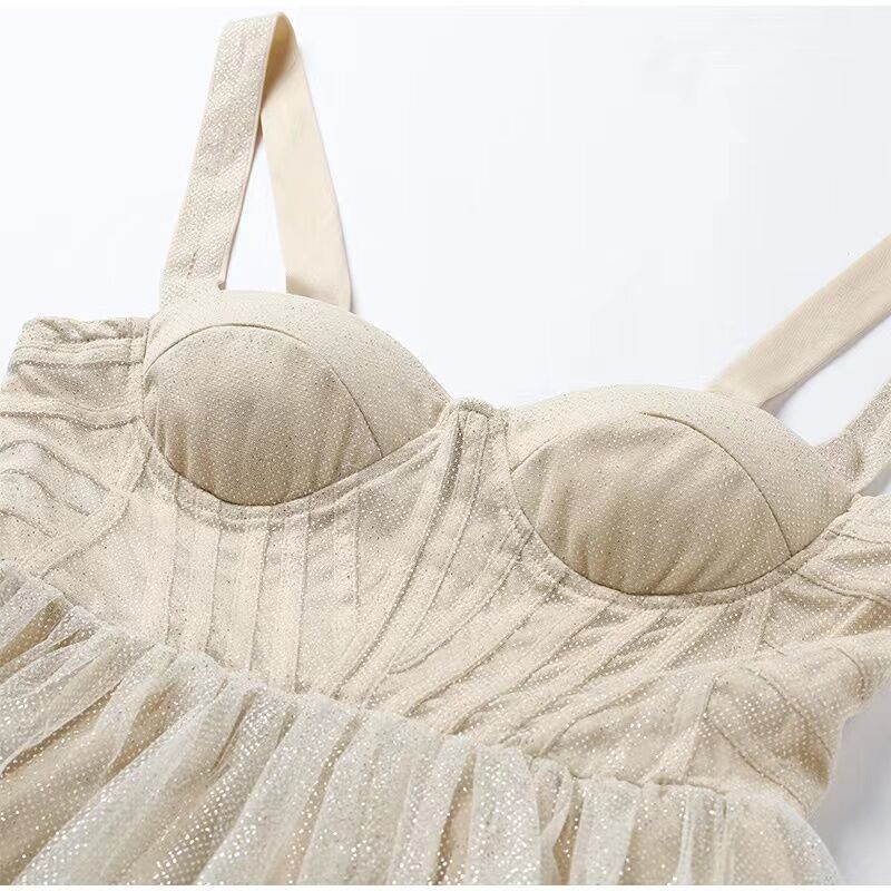 Luolandi Cute Sweetheart Ankle-Length Tulle Spaghetti Straps Homecoming Dresses Sparkly