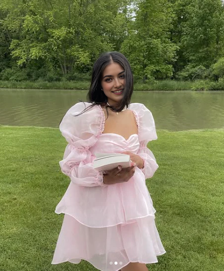 Luolandi Lovely A Line Long Sleeves Homecoming Dress Short Prom Dress Cute Birthday Party Dress