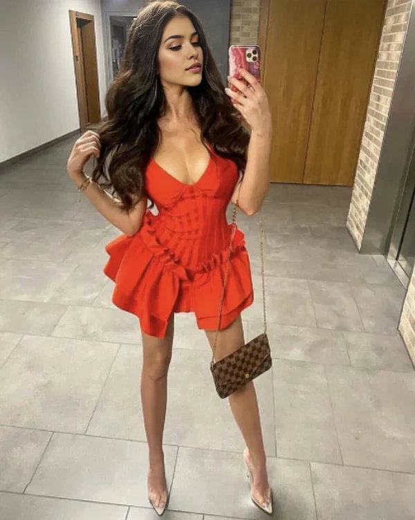 Luolandi Lovely A Line Spaghetti Straps Homecoming Dress Short Prom Dress Cute Birthday Party Dress