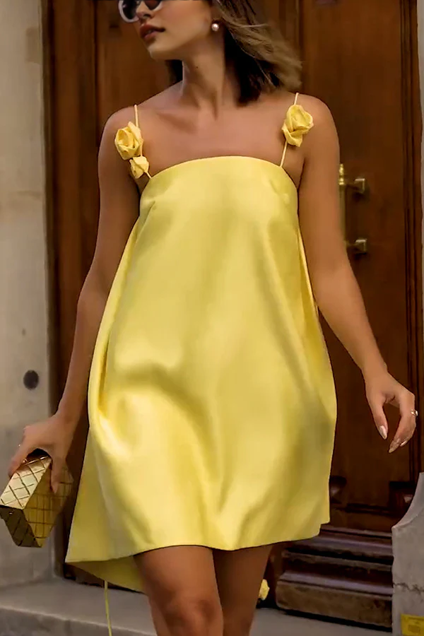 Luolandi Lovely A Line Straps Homecoming Dress With Flowers Short Graduation Dress Pretty Birthday Party Dress