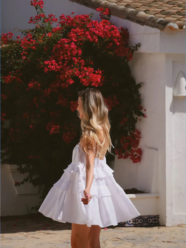 Luolandi Lovely A-Line Spaghetti Straps Homecoming Dress Short Graduation Dress Cute Birthday Party Dress Sweet Mini Dress