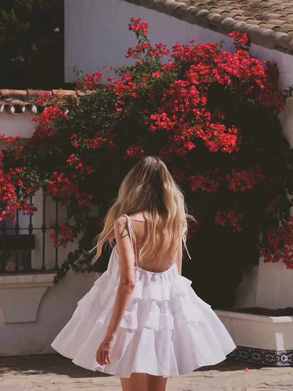 Luolandi Lovely A-Line Spaghetti Straps Homecoming Dress Short Graduation Dress Cute Birthday Party Dress Sweet Mini Dress