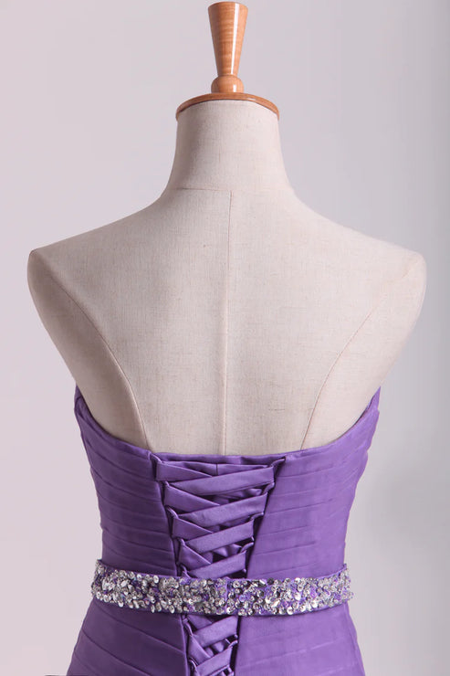 Luolandi Mermaid Sweetheart Floor Length Party Dresses With Ruffles And Beading Tulle Off Shoulder Evening Dress