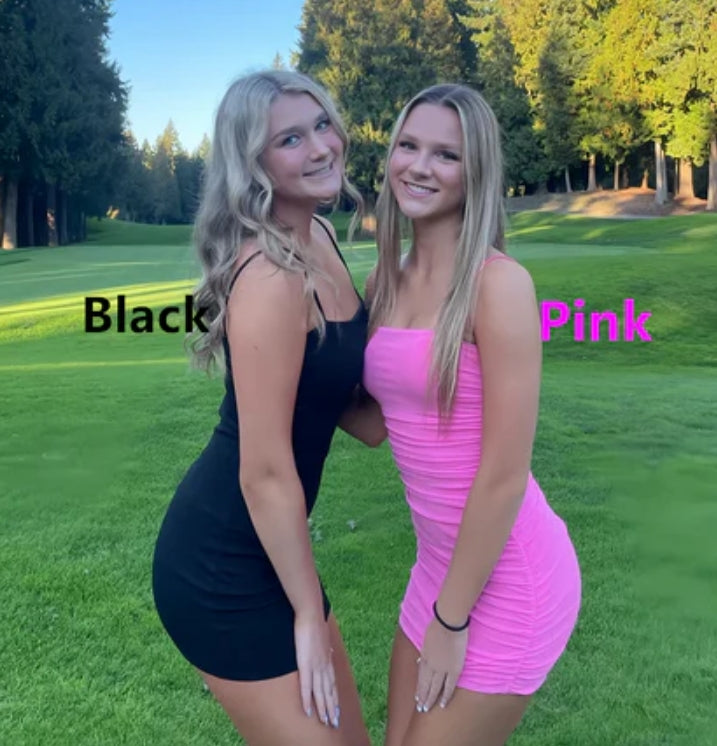 Luolandi Black Spaghetti Straps Tight Homecoming Dress Simple Short Party Dress