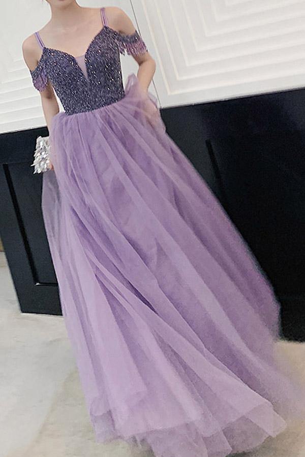 Luolandi New Arrival Real Made Charming Beading Long Prom Dresses Evening dresses Beautiful