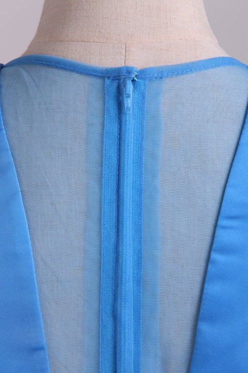 Luolandi V-Neck Party Dresses A-Line Chiffon Floor-Length Solid Color Elegant