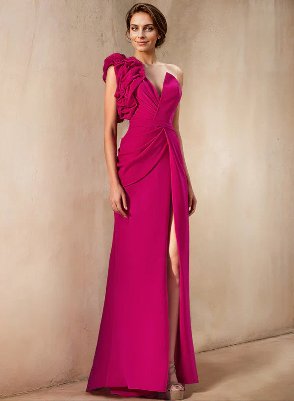 Luolandi Slim fit/column shoulder split mother of the bride dress Beautiful Sexy Evening Dress