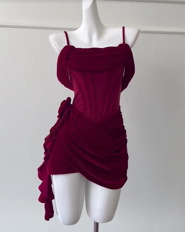 Luolandi Pretty Straps Short Party Prom Dress Stylish Homecoming Dress Charming Birthday Dress